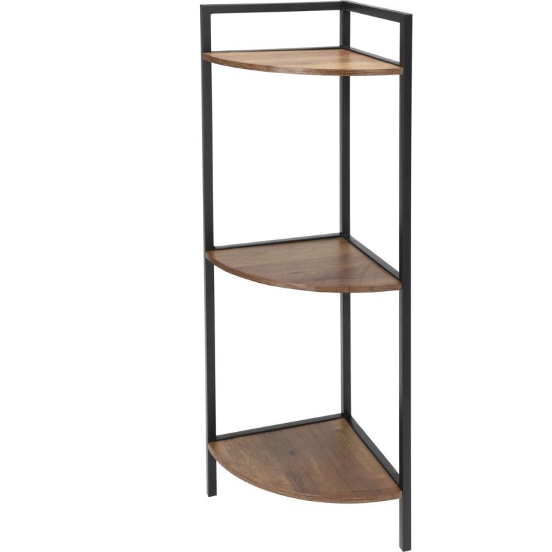 10. METAL CORNER SHELVING UNIT 3 SHELVES 23.5x23.5x76CM