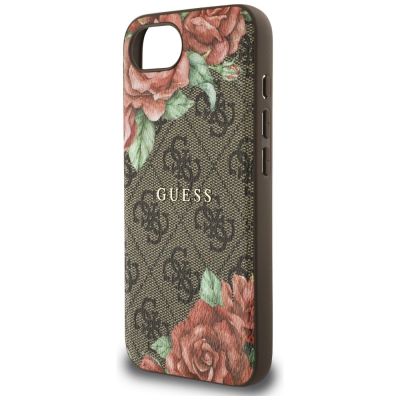 6. Guess 4G Flowers Print MagSafe case for iPhone 16e - brown