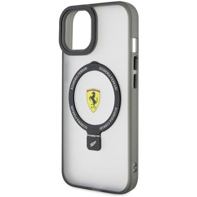 6. Ferrari Ring Stand 2023 Collection MagSafe Case for iPhone 15 Plus / 14 Plus - Transparent