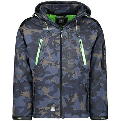2. Men’s Navy Softshell Jacket Geographical Norway Techno (WU4549H-GN-NAVY-GREEN)