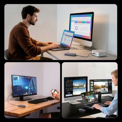 5. Ugreen D703 USB4 40Gb/s M.2 NVMe SSD Enclosure with Active Cooling - Gray