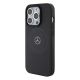 2. Mercedes Benz Crossed Lines Pattern Leather MagSafe case for iPhone 15 Pro - black