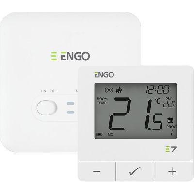ENGO Controls E7-RFW Programmable Wireless Temperature Controller, White