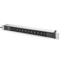 PDU 19" Rack power strip, 12x C13 sockets 16A/230 V, 2.0m, 1x unischuko plug, 16A, aluminum