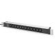 PDU 19" Rack power strip, 12x C13 sockets 16A/230 V, 2.0m, 1x unischuko plug, 16A, aluminum
