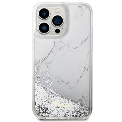 3. Guess GUHCP14XLCSGSGH iPhone 14 Pro Max 6.7" white/white hardcase Liquid Glitter Marble