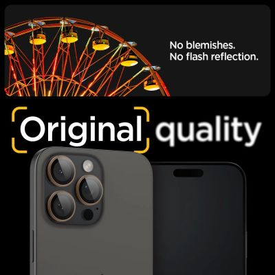 7. Spigen Optik Pro GLAS.TR ”EZ FIT” Camera Protector 2-PACK for iPhone 16 Pro / Pro Max - Brown