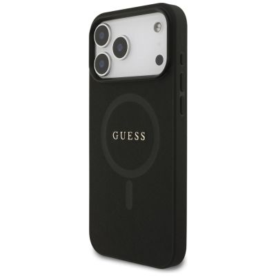 2. Guess Saffiano Classic Logo MagSafe Case for iPhone 17 Pro Max - Black