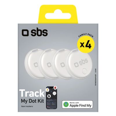 2. SBS Track My Circle locator compatible with Apple Find My set of 4 - white