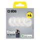 2. SBS Track My Circle locator compatible with Apple Find My set of 4 - white