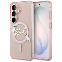 Karl Lagerfeld IML KC Script MagSafe Case for Samsung Galaxy S26 - Pink