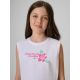 4. Girls' sleeveless T-shirt with print 4F 4FJRSS26TSLEF328-11S