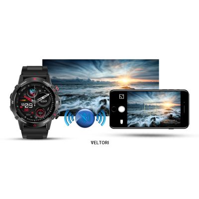 14. VELTORI VT110-1 Smartwatch Black Silicone Strap