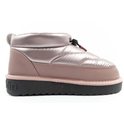 13. D.Franklin women's snow boots winter fashionable insulated ankle boots rose gold