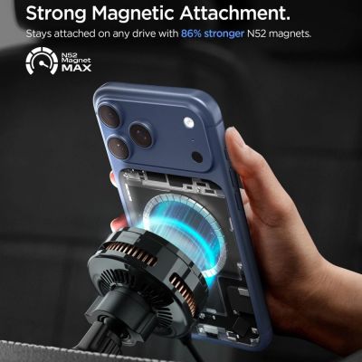 5. Spigen Essential EV25MFAQ Magnetic MagSafe Car Air Vent Mount - Black