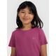 4. Girls' regular-fit plain T-shirt 4F 4FJRAW25TTSHF3233-50S