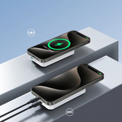 11. Joyroom JR-W020 Powerbank 20W 10000mAh MagSafe + USB-C - USB-C cable 0.25m - white