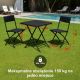 8. Small Black Forest garden furniture set | two chairs + black table