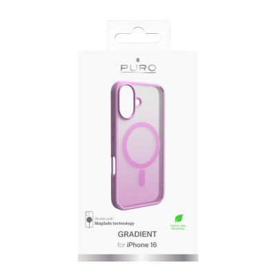10. Puro Gradient MagSafe Silicone Case for iPhone 16 - Pink