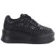 2. Women's sneakers on the platform, openwork, black Goe TT2N4043