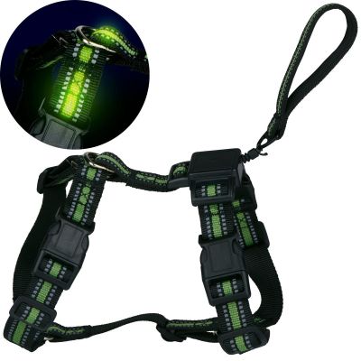 DOG HARNESS WITH REFLECTIVE TAPE 42-53 CM SMALL WITH LEASH