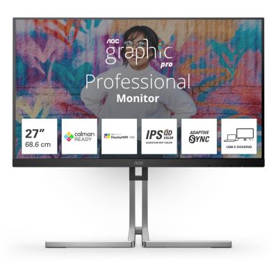 8. AOC Q27U3CV Computer Monitor 68.6 cm (27") 2560 x 1440 px 4K Ultra HD LCD Black