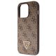 7. Guess GUHCP14LP4TDSCPW case for iPhone 14 Pro - brown Crossbody 4G Metal Logo