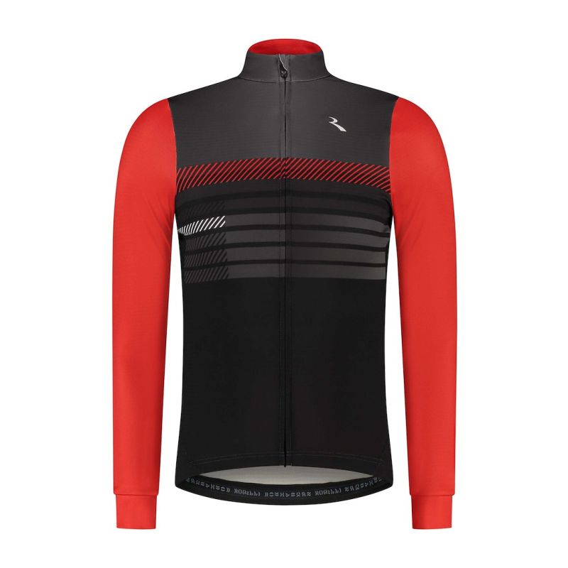 Rogelli STRYDE long sleeve T-shirt black and red M