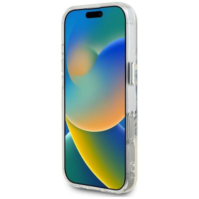 5. Guess IML Metal Colored Circle Classic Logo MagSafe iPhone 16 Pro Case - Pink