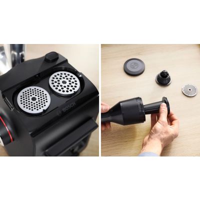 8. Bosch Series 4 MFWS450B Meat Grinder (1900W; black)