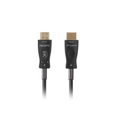 8. LANBERG HDMI CABLE M/M V2.1 20M 8K OPTICAL AOC CA-HDMI-30FB-0200-BK