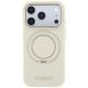 3. Guess Ring Stand 360 Grained Classic Logo MagSafe Case for iPhone 18 Pro / 17 Pro - Beige