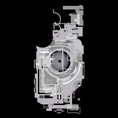 13. Spigen Ultra Hybrid Mag MagSafe Case for Samsung Galaxy S26+ Zero One - Clear and White