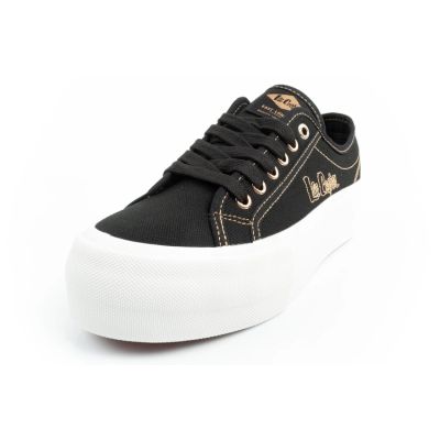 3. Lee Cooper women's sneakers platform black with gold