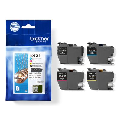 10. Brother LC-421VAL Ink Cartridge PagePack 4 pcs. Original Standard Yield Black, Cyan, Magenta, Yellow