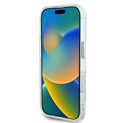 5. Karl Lagerfeld IML Metal Karl&Choupette Head MagSafe Case for iPhone 16 - White