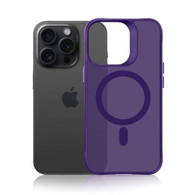 8. 3mk Smoke MagCase for iPhone 16 Pro Max - Purple-Translucent