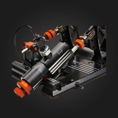 6. Asetek 40-010-0000001 Gaming Controller, Black, Orange, White, USB Pedals for PC