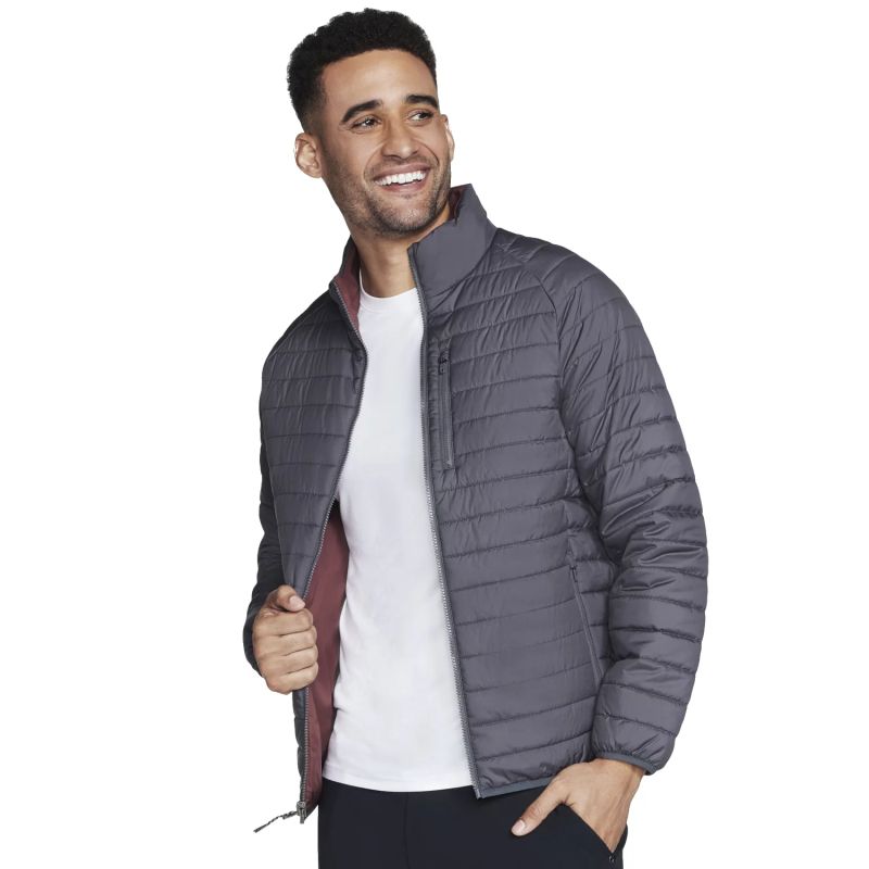 3. Skechers GO Shield Altitude Reversible Jacket JA139-BKCC Gray L