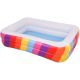 4. FAMILY INFLATABLE POOL RECTANGULAR 2-RING RAINBOW 195x140x47CM 51470