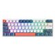 2. Machenike K500-B61 Wired Mechanical Gaming Keyboard with Backlight, Red Switch - White and Blue