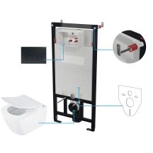 6-in-1 concealed toilet set