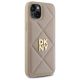 4. DKNY Quilted Stack Logo iPhone 15 Plus Case - Beige