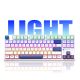 12. Machenike K500B-B87 Wired Mechanical Gaming Keyboard with Backlight, Red Switch - White