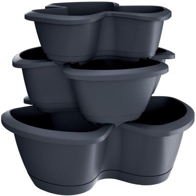 VERTICAL GARDEN CASCADE POT - ANTHRACITE