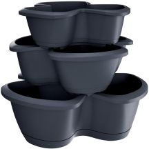 VERTICAL GARDEN CASCADE POT - ANTHRACITE