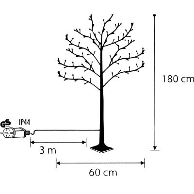 6. DECORATIVE TREE 240 LED 180 CM WHITE
