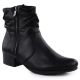 Women's black leather high-heeled ankle boots Rieker 78656-00