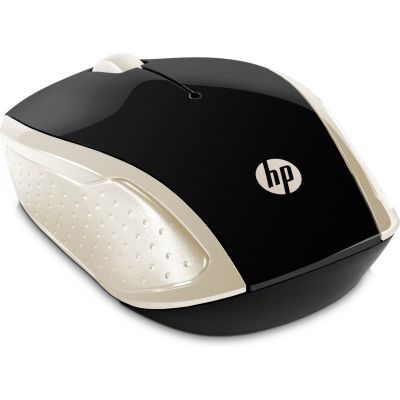 2. HP Wireless Mouse 200 Silk Gold Wireless Black and Gold 2HU83AA