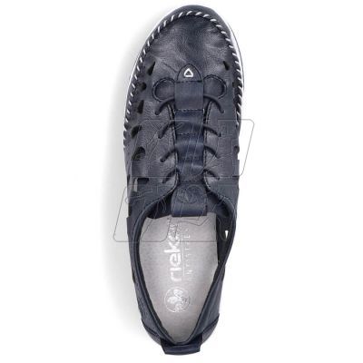 4. Leather openwork shoes Rieker W RKR652, navy blue